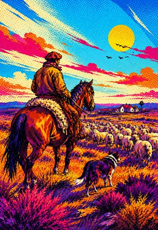 Pop Art Fill Patagonia Chile Gaucho artwork