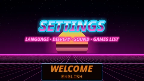 Mowak Games setup screen on the horizontal backglass