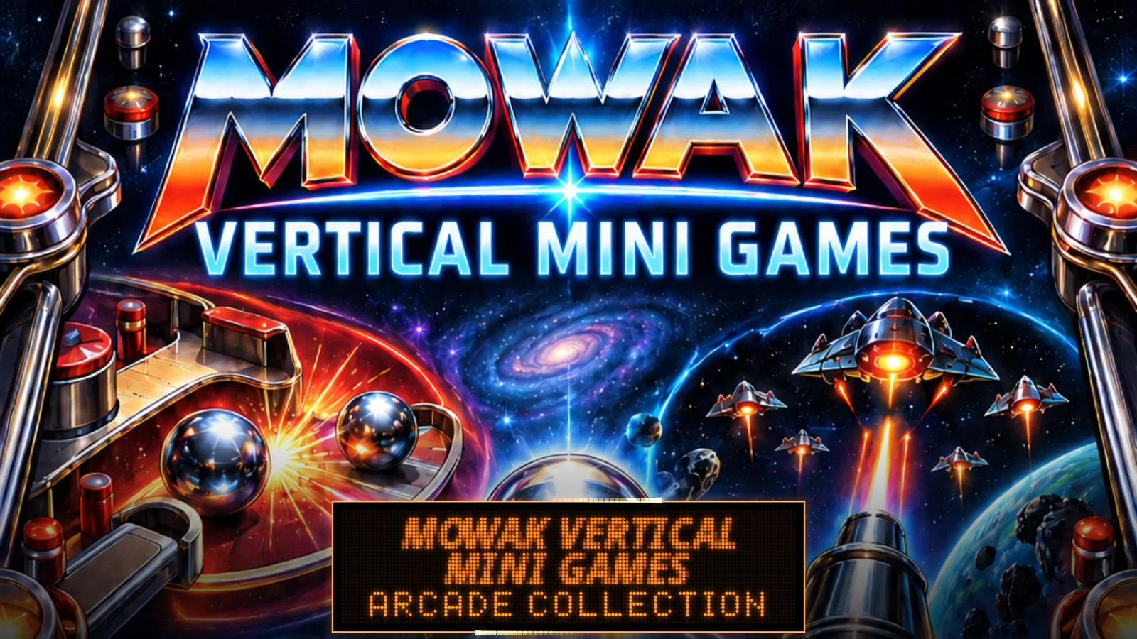 Mowak Vertical Mini Games backglass shown while choosing a game